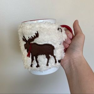 St. Nicholas Square | Coffee Mug Fuzzy Soft Moose Wrap Button Close Christmas